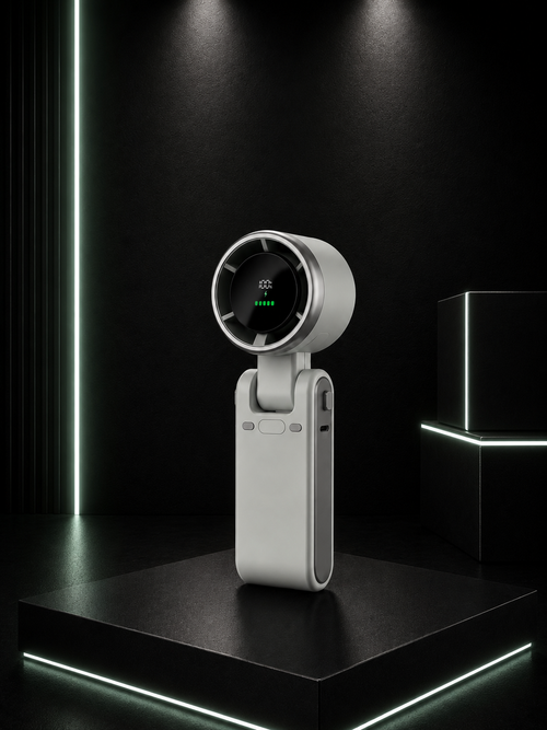 Handheld Folding Fan - LED Display- 5 Level Speed- Type C