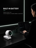 Handheld Folding Fan - LED Display- 5 Level Speed- Type C